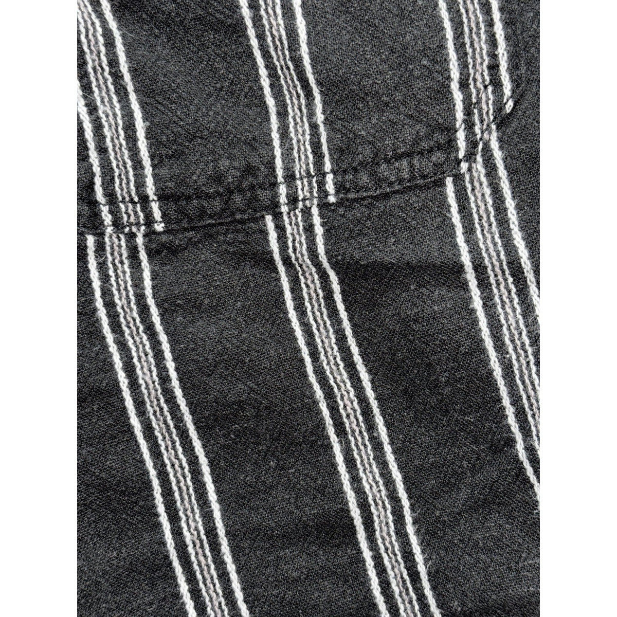 Briggs Womens XL Black White Striped Pull On Linen Blend Shorts Casual Coastal