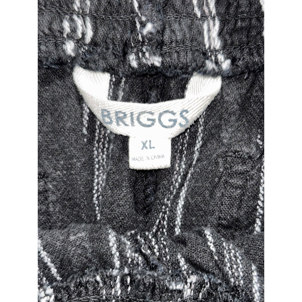 Briggs Womens XL Black White Striped Pull On Linen Blend Shorts Casual Coastal