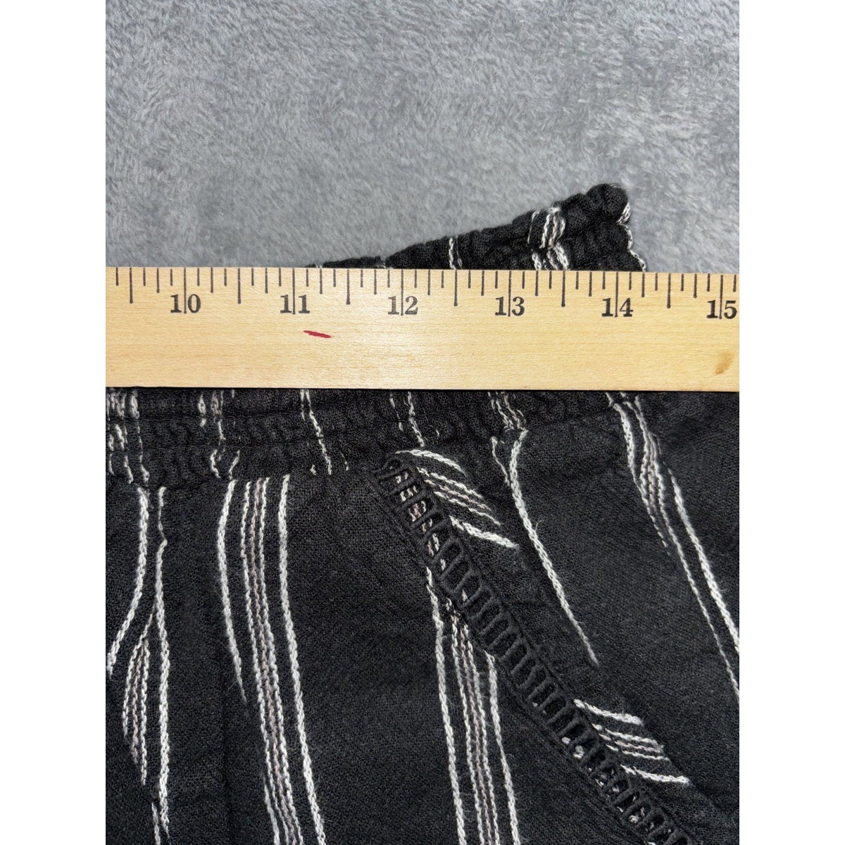 Briggs Womens XL Black White Striped Pull On Linen Blend Shorts Casual Coastal