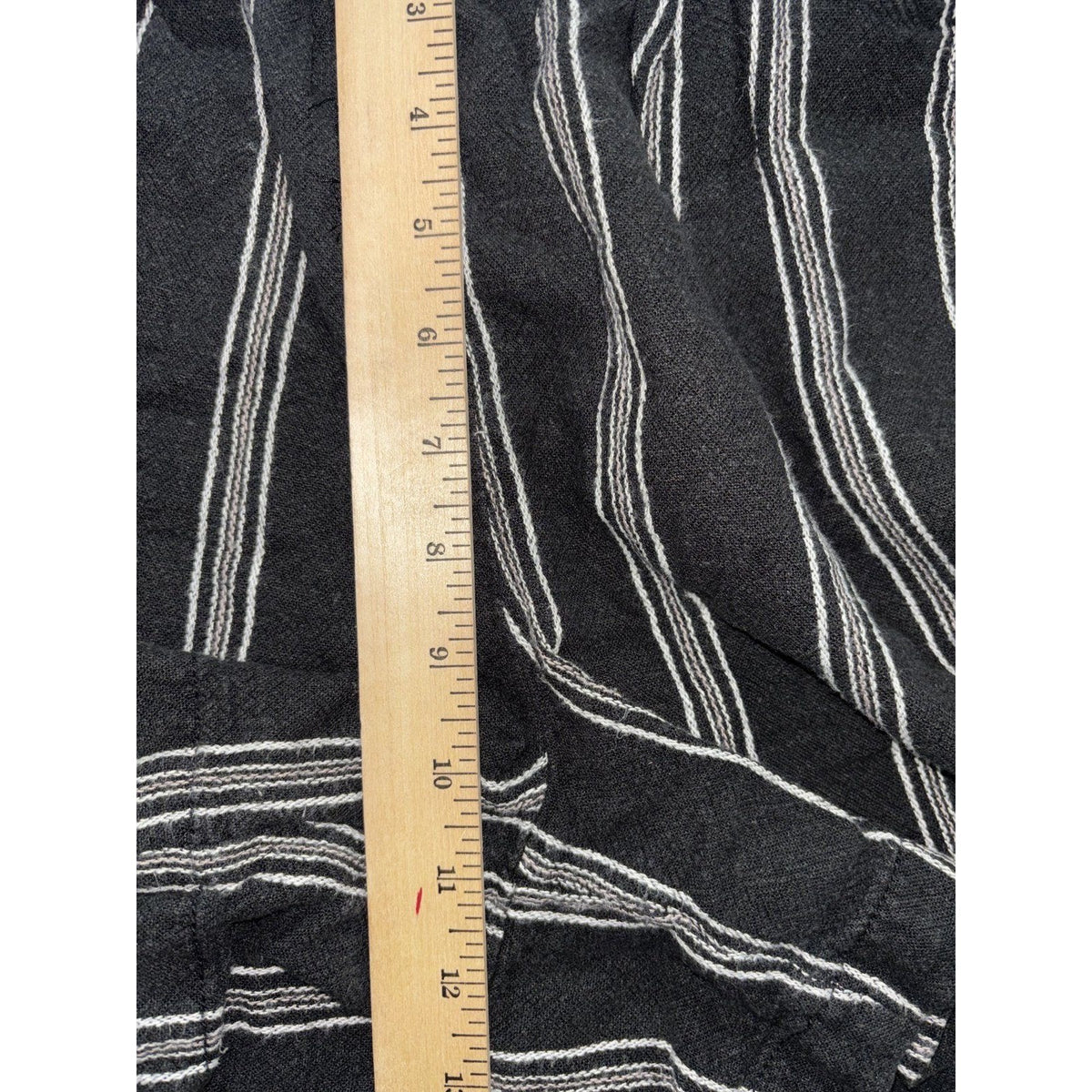 Briggs Womens XL Black White Striped Pull On Linen Blend Shorts Casual Coastal