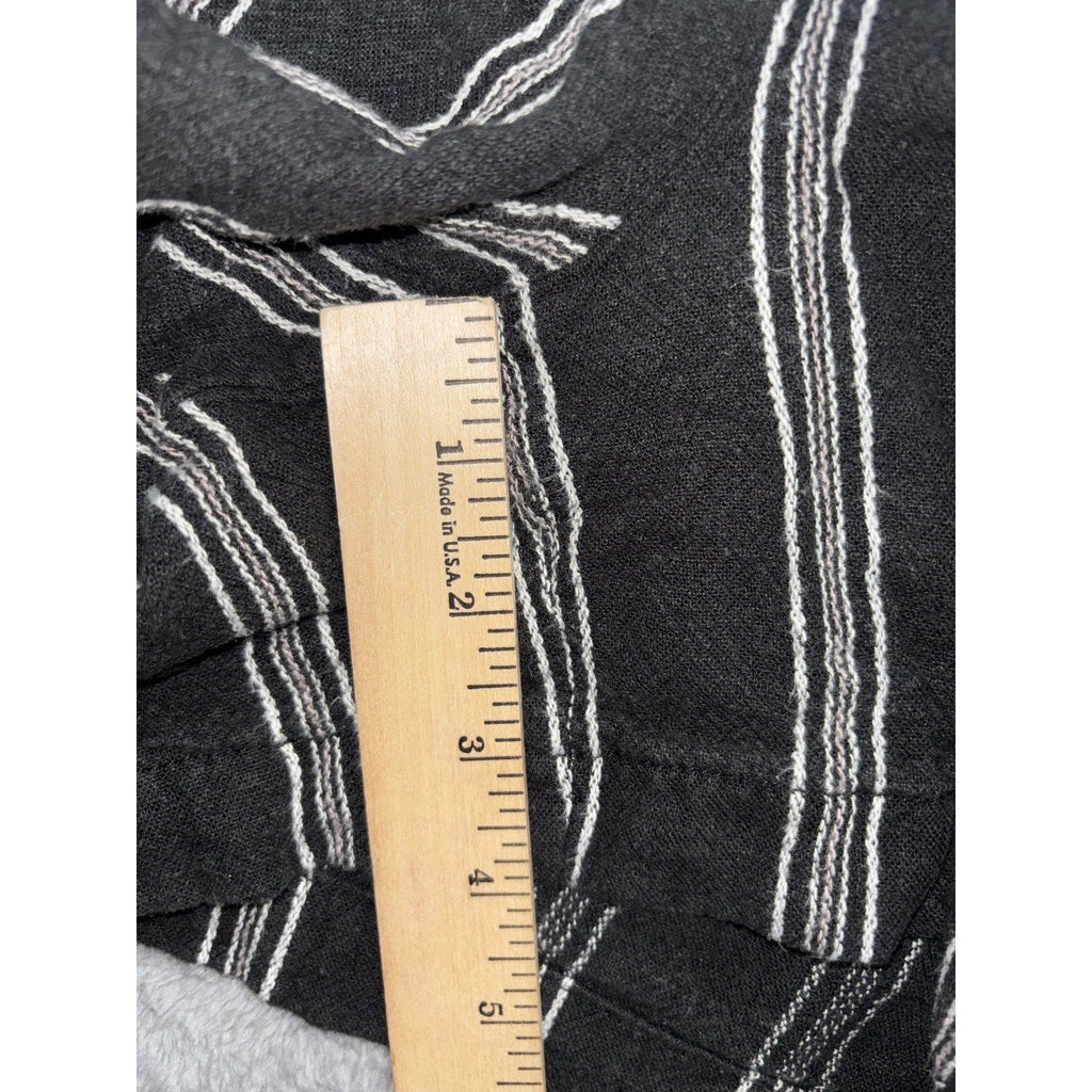 Briggs Womens XL Black White Striped Pull On Linen Blend Shorts Casual Coastal