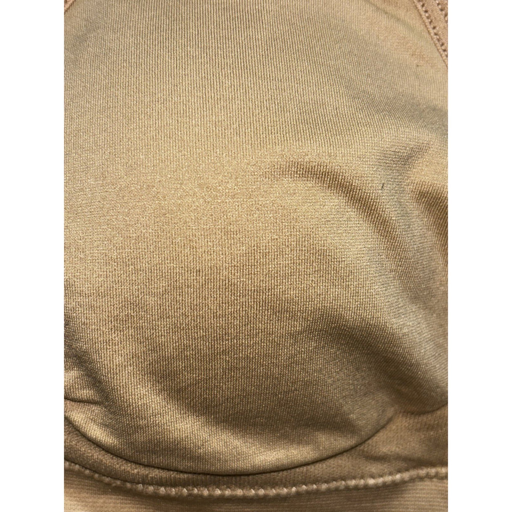Genie Bra Womens M Tan Seamless Sports Bra Comfort Wirefree Casual
