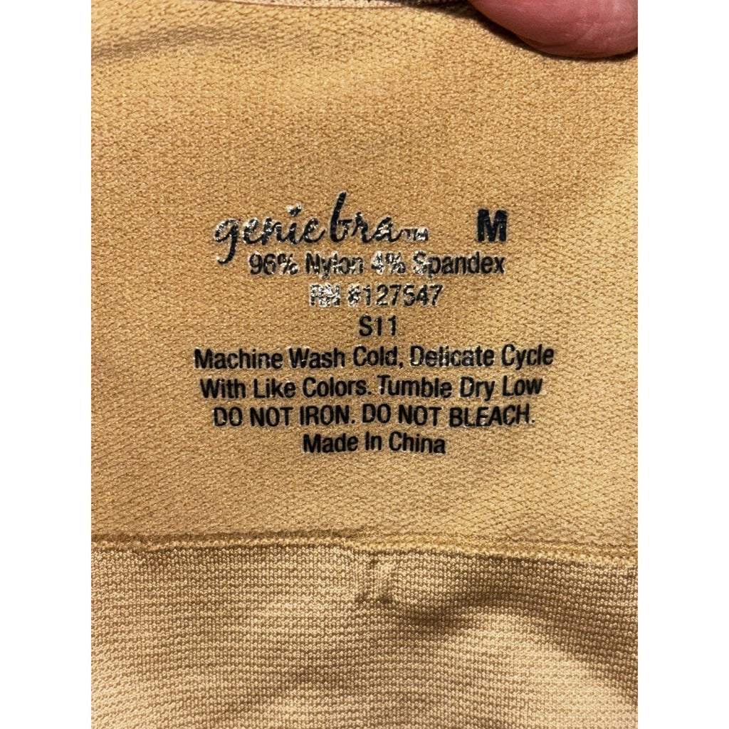 Genie Bra Womens M Tan Seamless Sports Bra Comfort Wirefree Casual