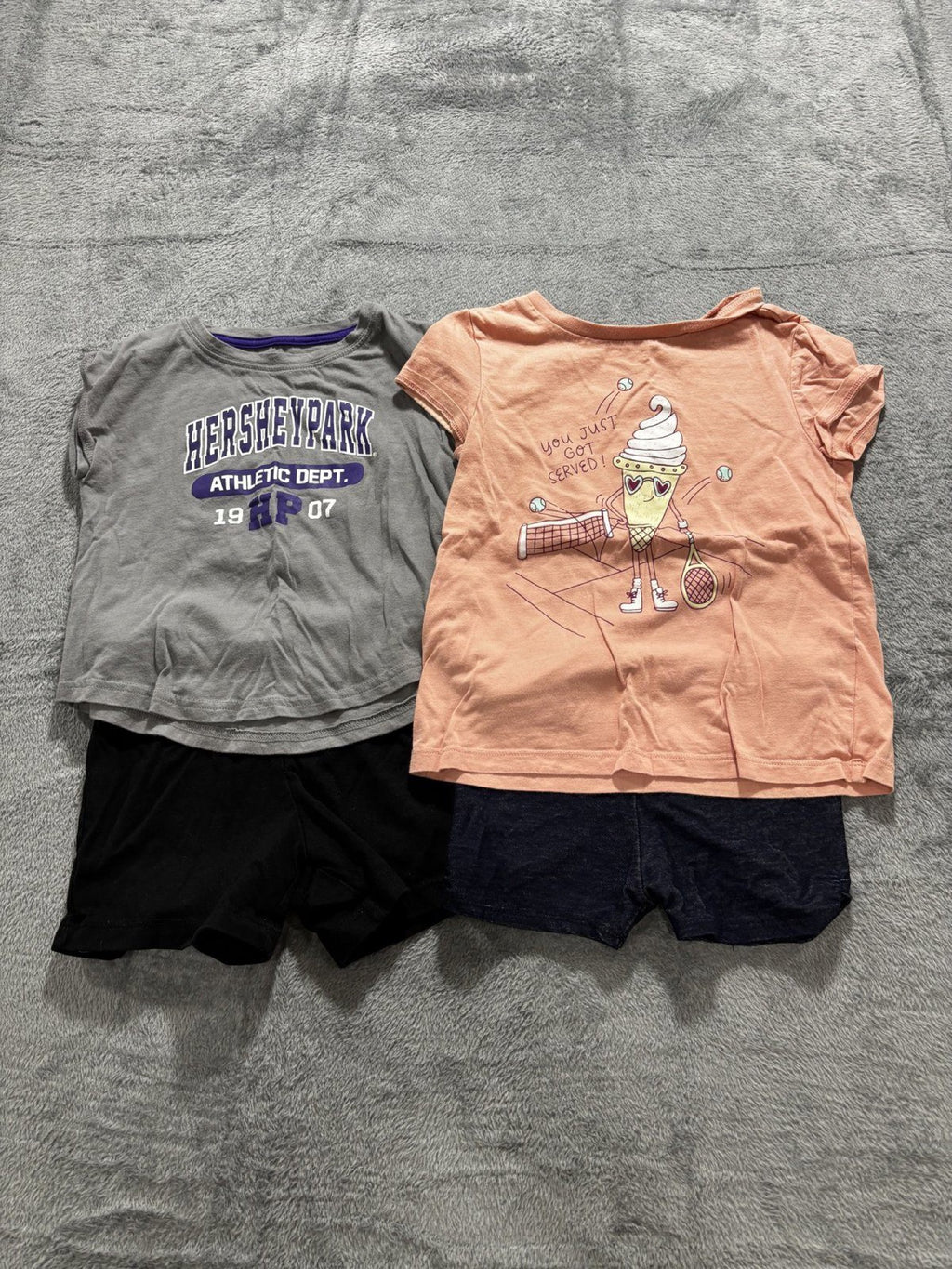 Carter's Girls Sizes 4T to S 4 Piece Bundle Tees Shorts Colosseum Wonder Nation