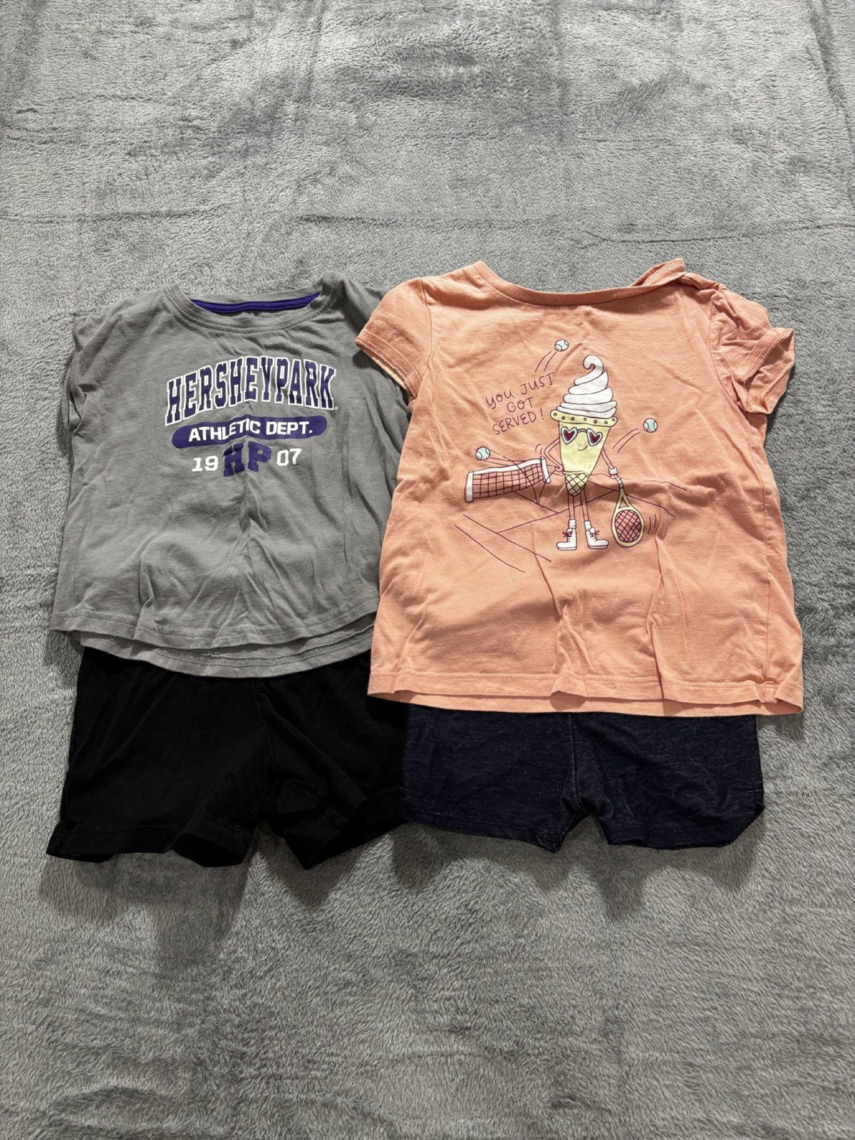 Carter's Girls Sizes 4T to S 4 Piece Bundle Tees Shorts Colosseum Wonder Nation