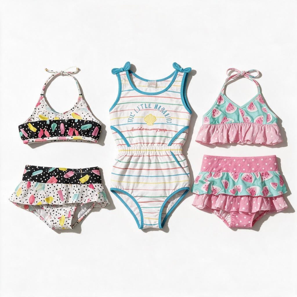 Penelope Mack Girls Size 4 Swimsuit Bundle of 3 Disney Matilda Jane