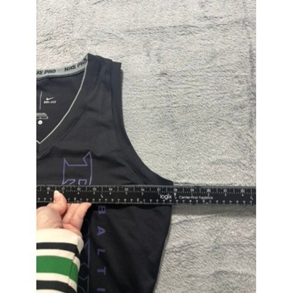 Nike Pro Ravens Tank Top Womens Large Dri Fit NFL Black Athletic Training