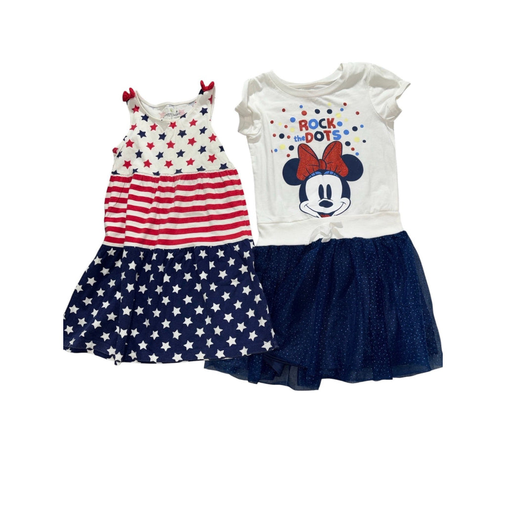 Disney Minnie Girls Sizes 6 to 6X 2 Piece Dress Bundle Jumping Beans Stars
