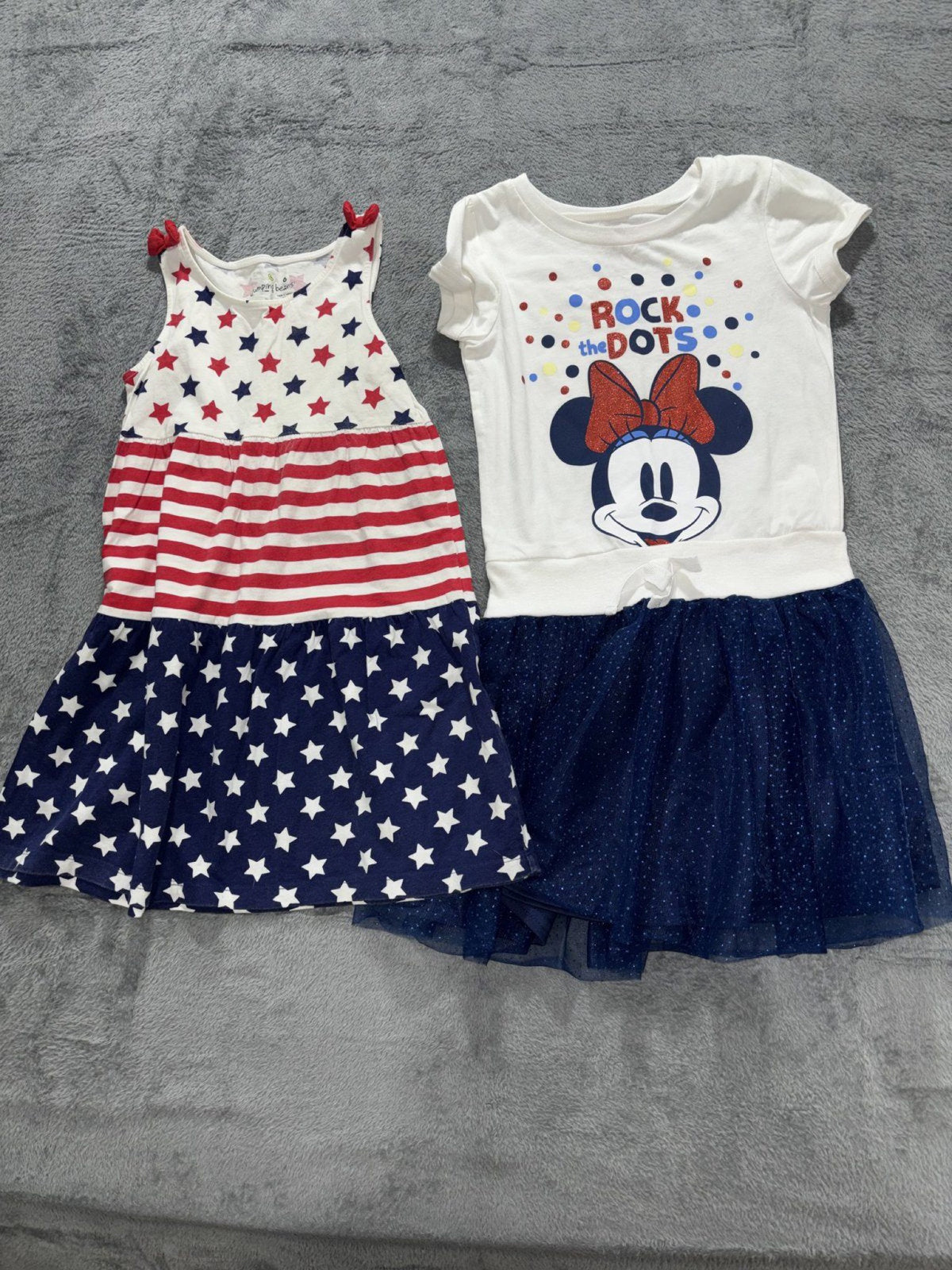 Disney Minnie Girls Sizes 6 to 6X 2 Piece Dress Bundle Jumping Beans Stars
