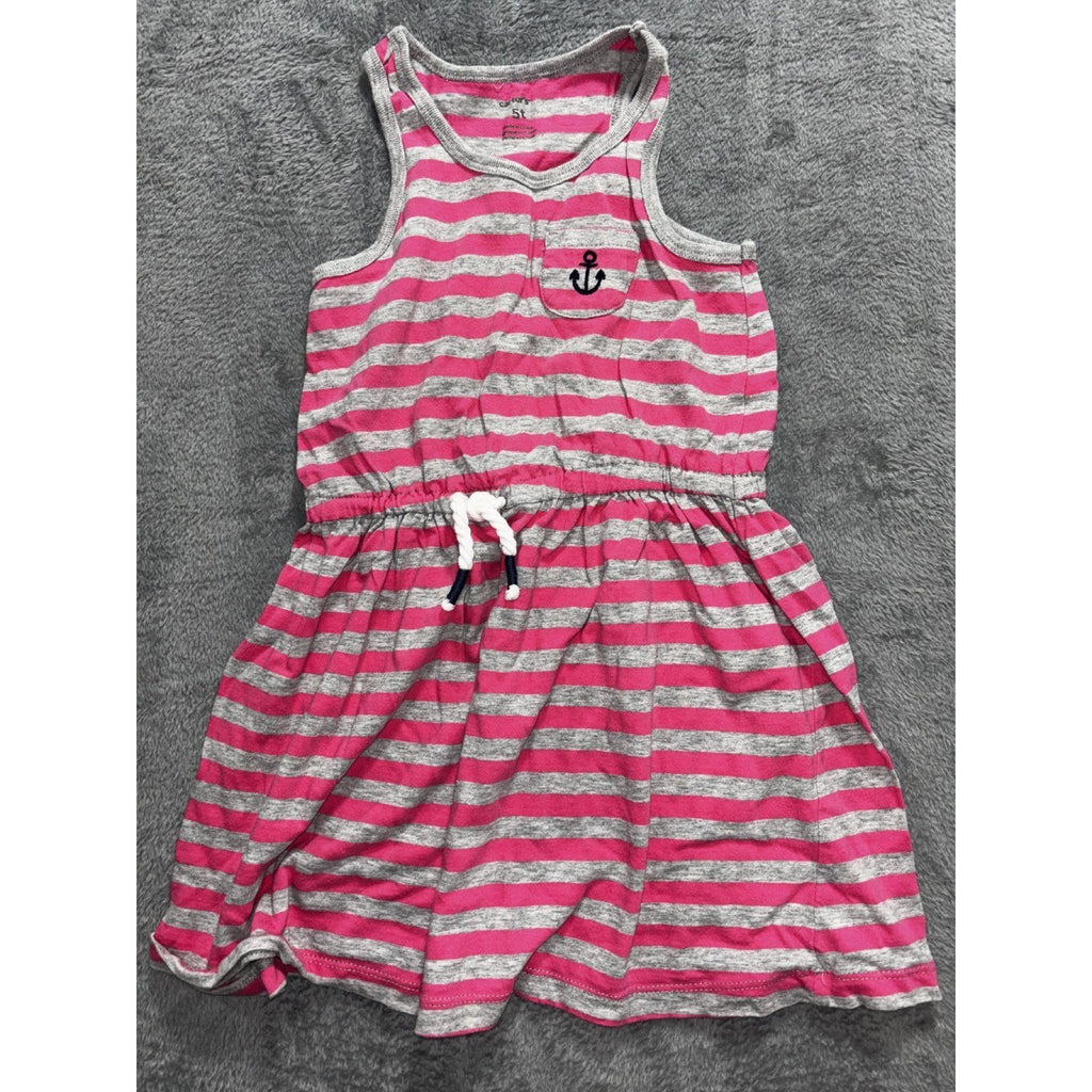 Carter's Girls Sizes 5T to 5/6 5 Piece Bundle Dress Swimsuit Tank Skort Old Navy
