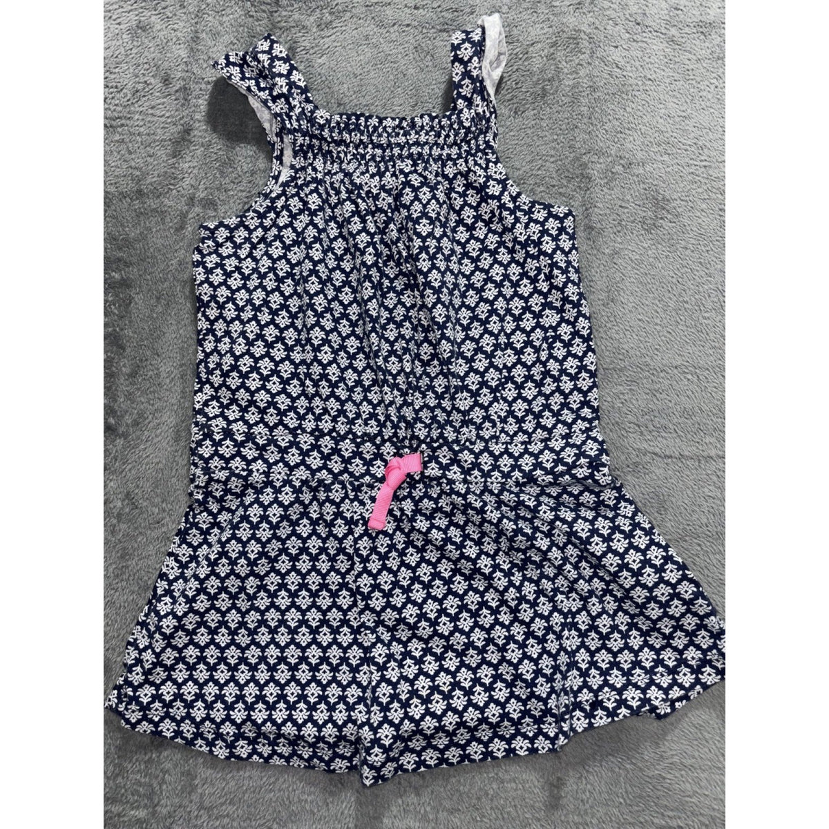 Carter's Girls Size 6 2 Piece Dress Bundle Navy Print Red White Striped