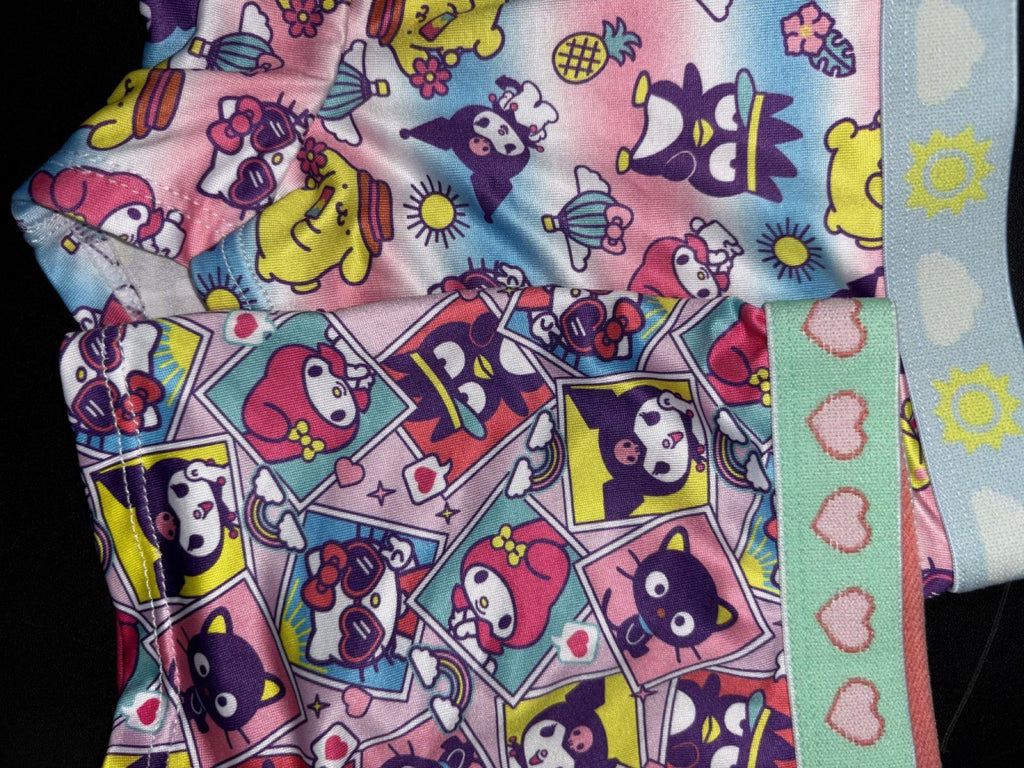 Hello Kitty and Friends Girls Size 6 2 Piece Sanrio Boyshorts Bundle