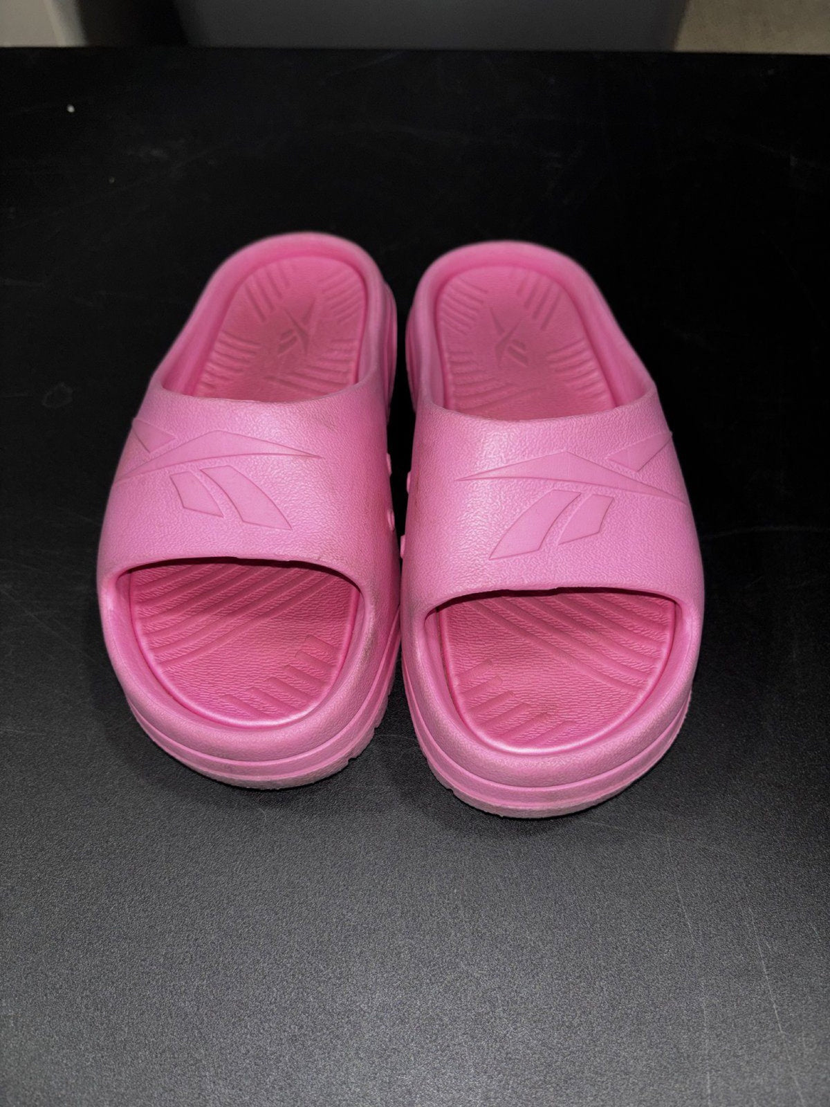 Reebok Girls 12 Pink Platform Slide Sandals Casual Comfy