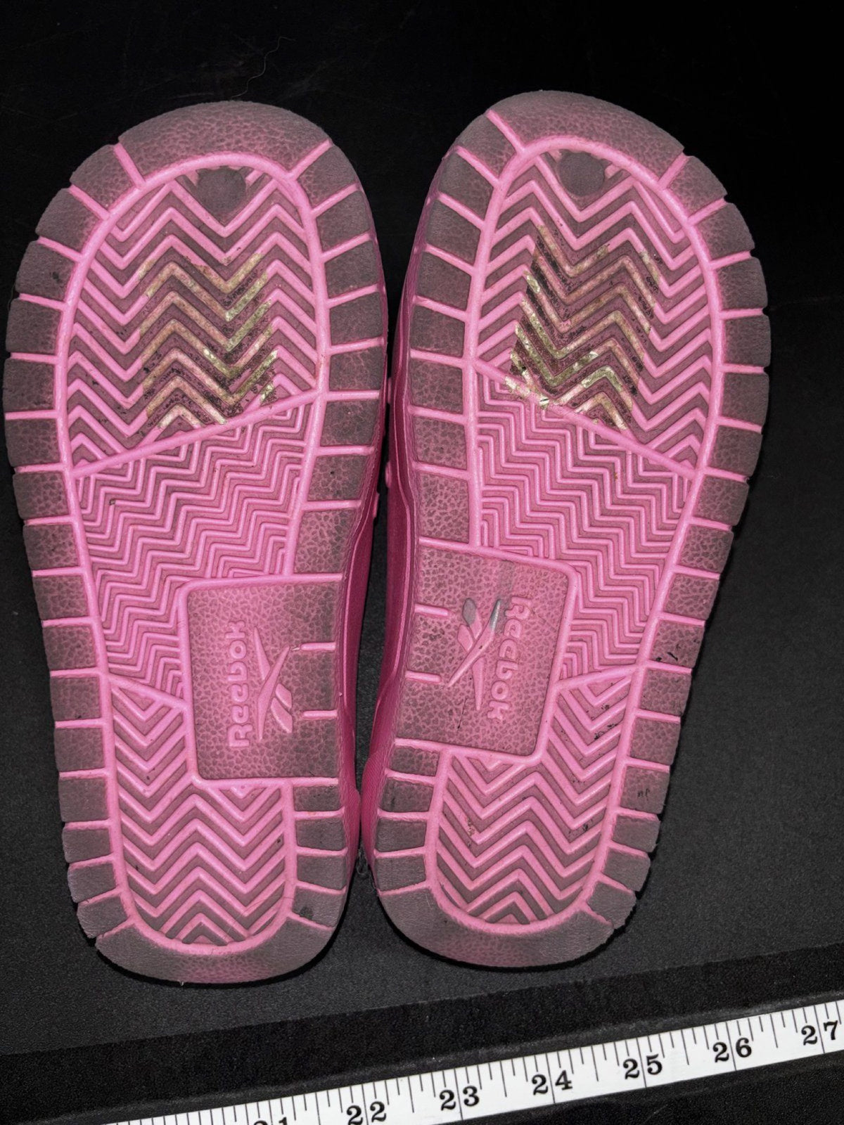 Reebok Girls 12 Pink Platform Slide Sandals Casual Comfy
