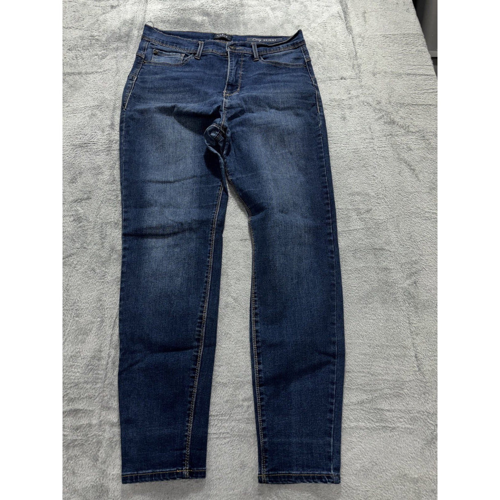 Curve Appeal Womens 10/30 Dark Blue Curvy Fit Skinny Jeans Casual