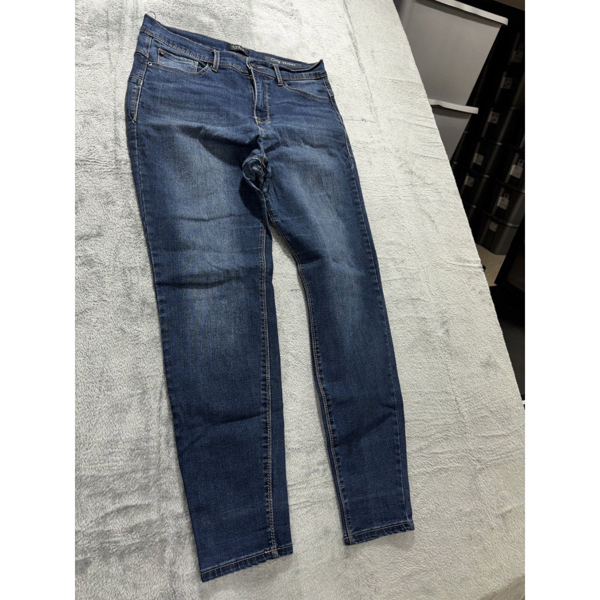 Curve Appeal Womens 10/30 Dark Blue Curvy Fit Skinny Jeans Casual