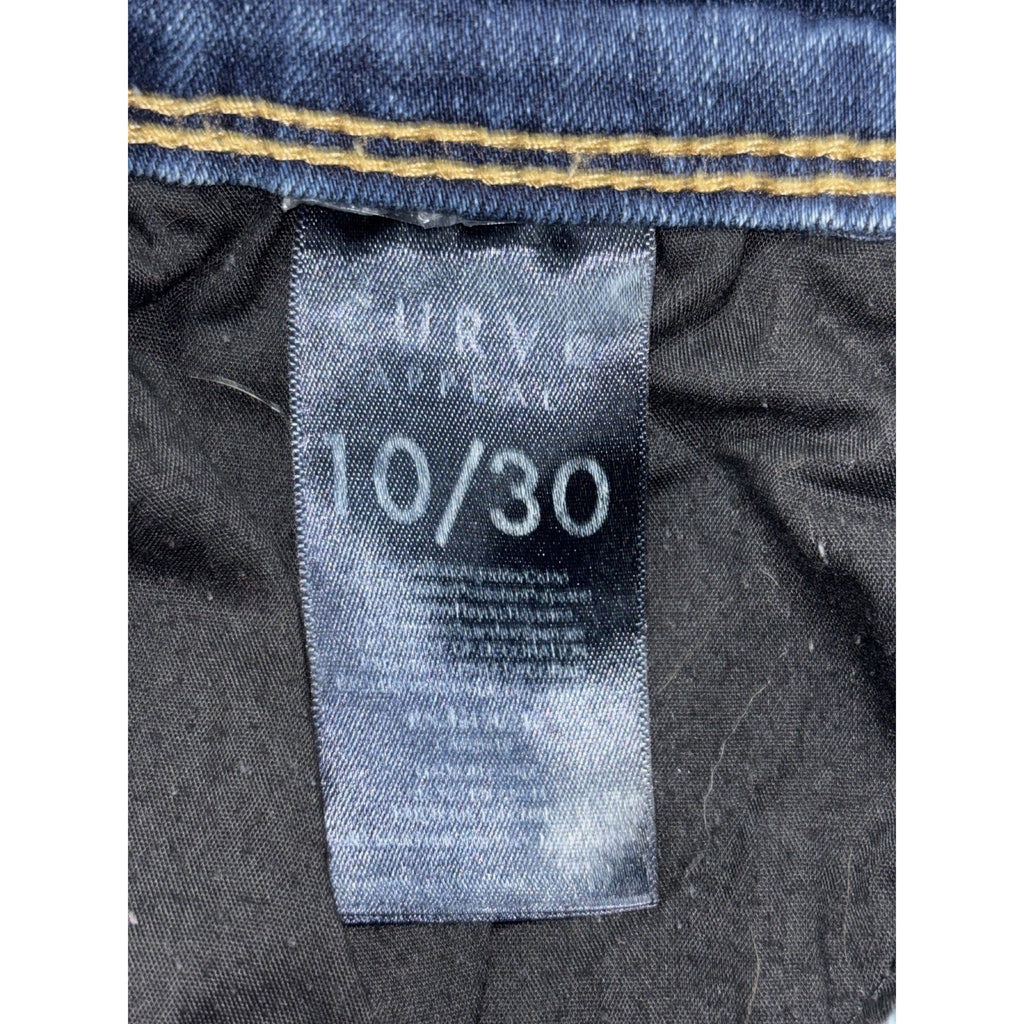 Curve Appeal Womens 10/30 Dark Blue Curvy Fit Skinny Jeans Casual
