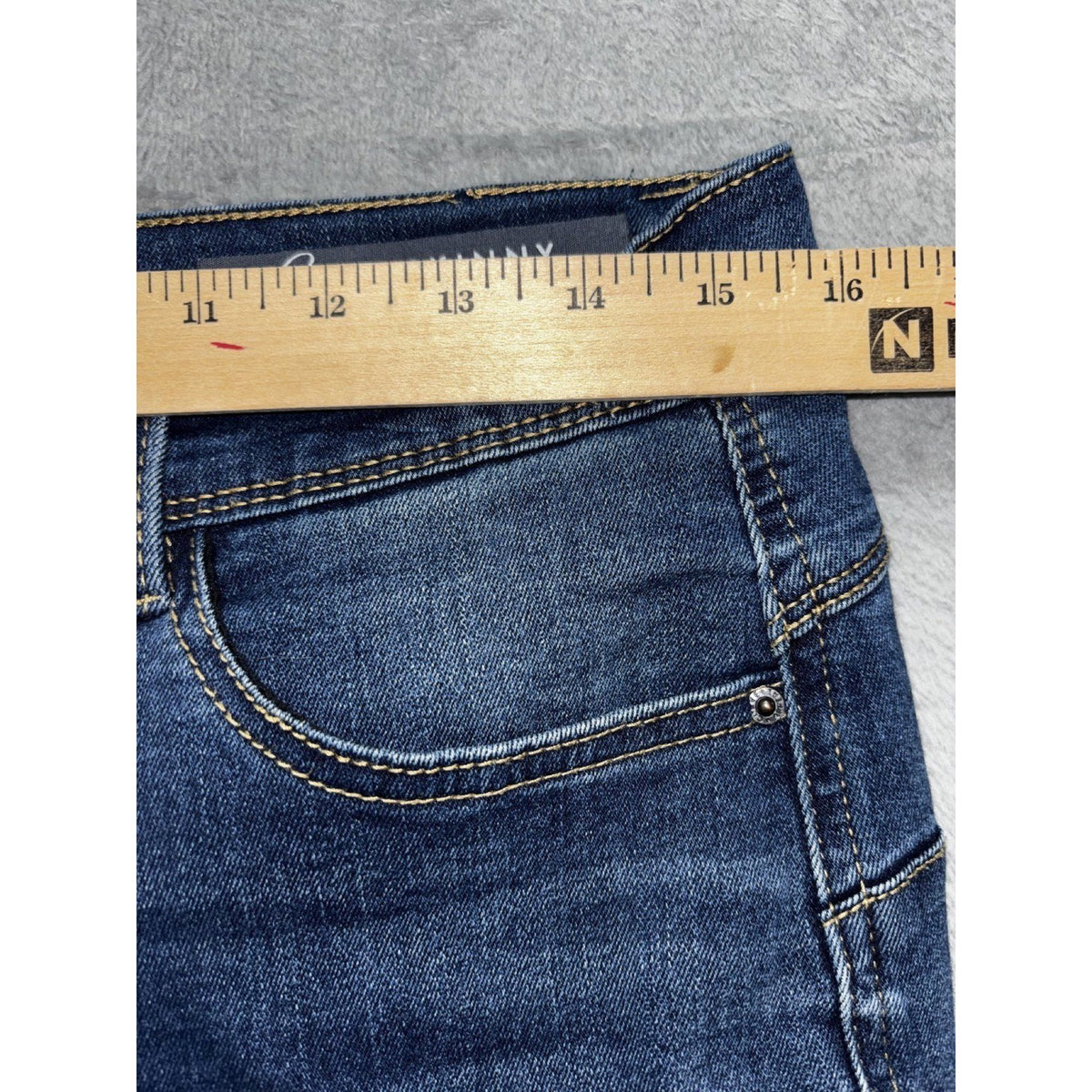 Curve Appeal Womens 10/30 Dark Blue Curvy Fit Skinny Jeans Casual