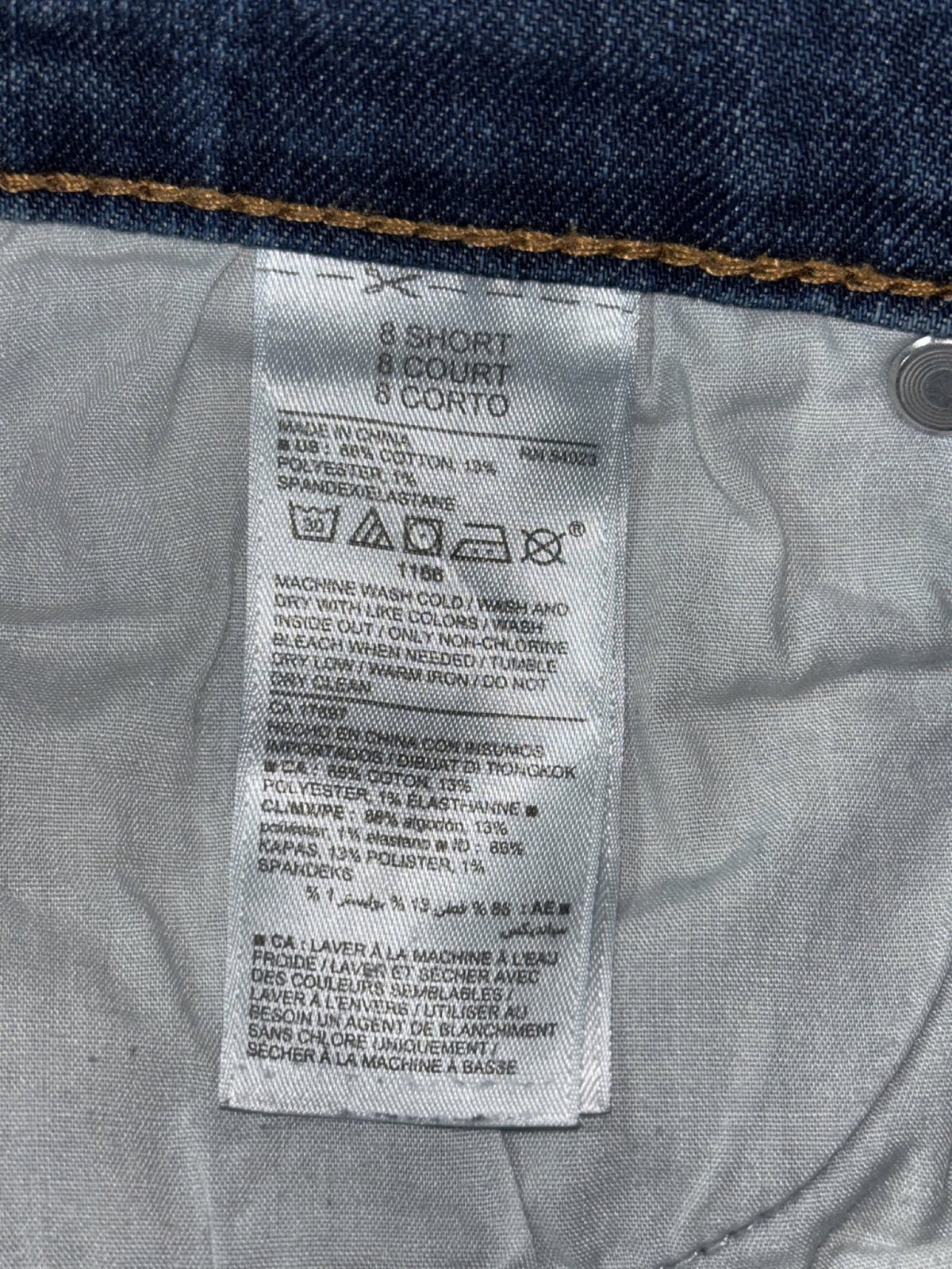 Old Navy Womens 8 Short Medium Blue Original Skinny Jeans Casual