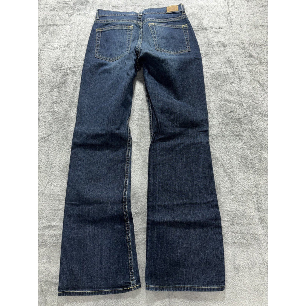 Old Navy Womens 8 Short Dark Blue Boot Cut Jeans Just Below Waist Casual