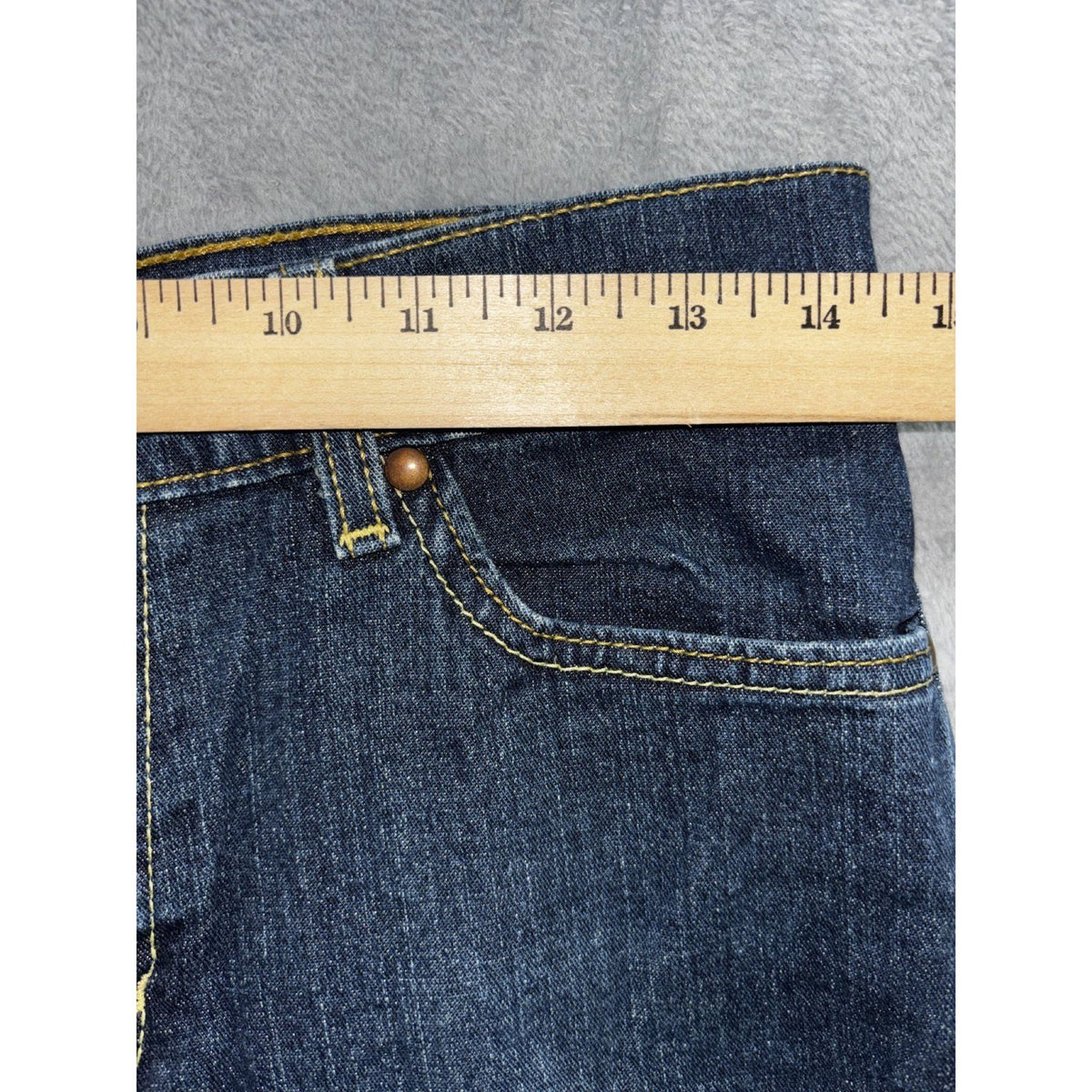 Old Navy Womens 8 Short Dark Blue Boot Cut Jeans Just Below Waist Casual
