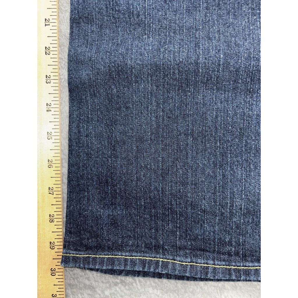 Old Navy Womens 8 Short Dark Blue Boot Cut Jeans Just Below Waist Casual