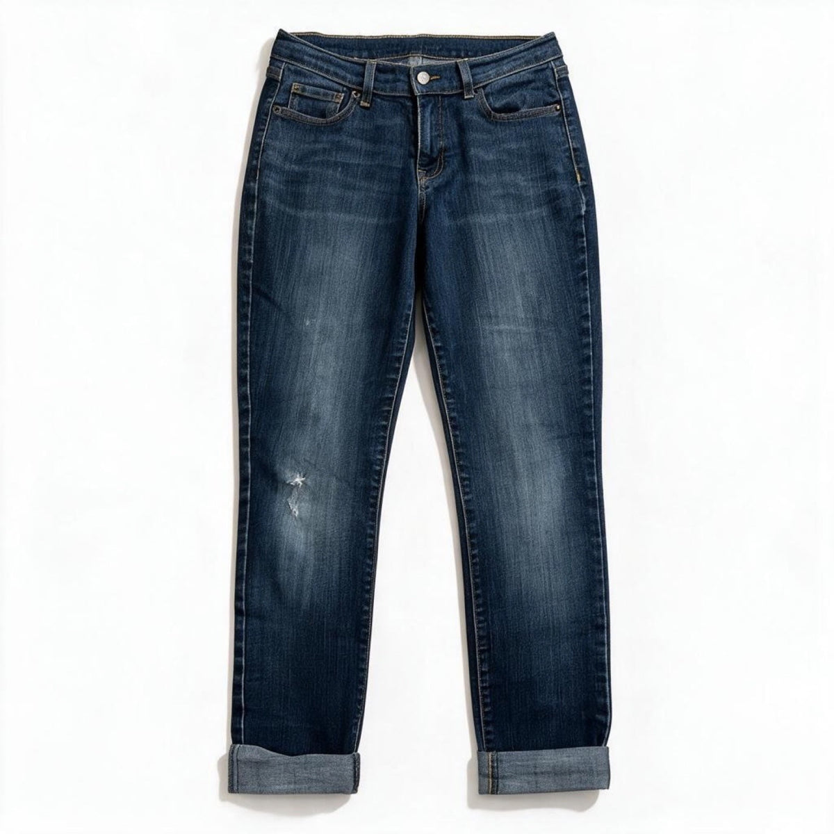 Old Navy Womens 6 Short Dark Wash The Sweetheart Jeans Rolled Cuff Casual