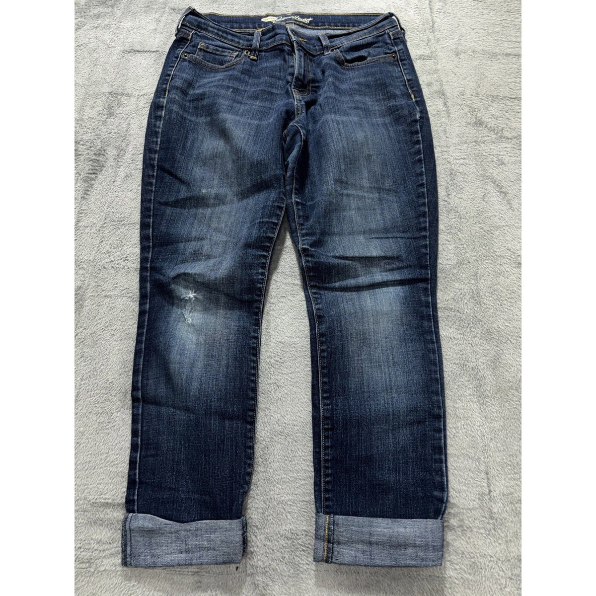 Old Navy Womens 6 Short Dark Wash The Sweetheart Jeans Rolled Cuff Casual