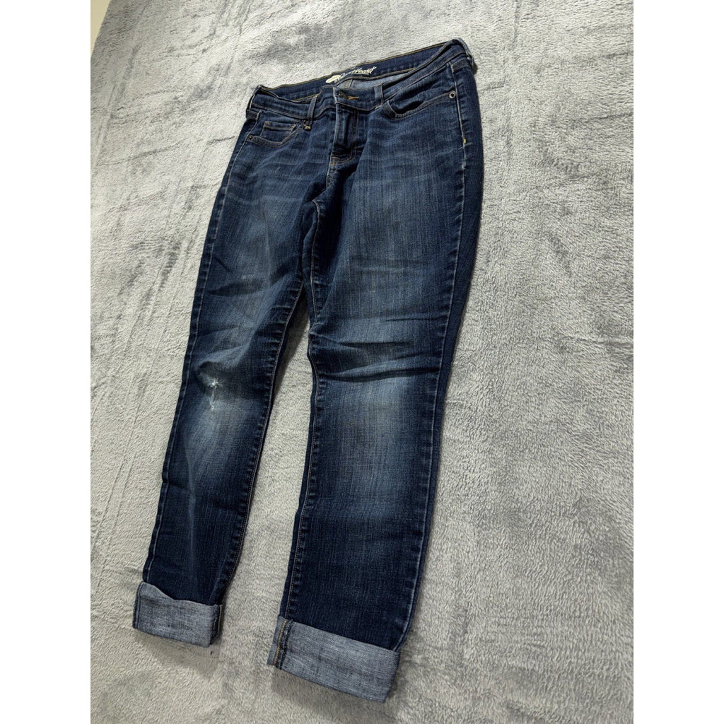 Old Navy Womens 6 Short Dark Wash The Sweetheart Jeans Rolled Cuff Casual