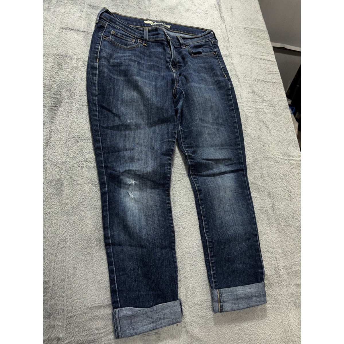 Old Navy Womens 6 Short Dark Wash The Sweetheart Jeans Rolled Cuff Casual