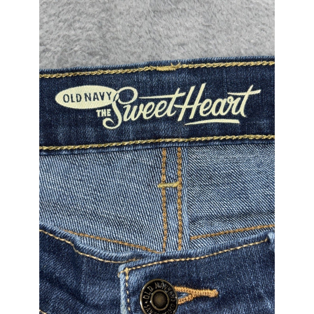 Old Navy Womens 6 Short Dark Wash The Sweetheart Jeans Rolled Cuff Casual