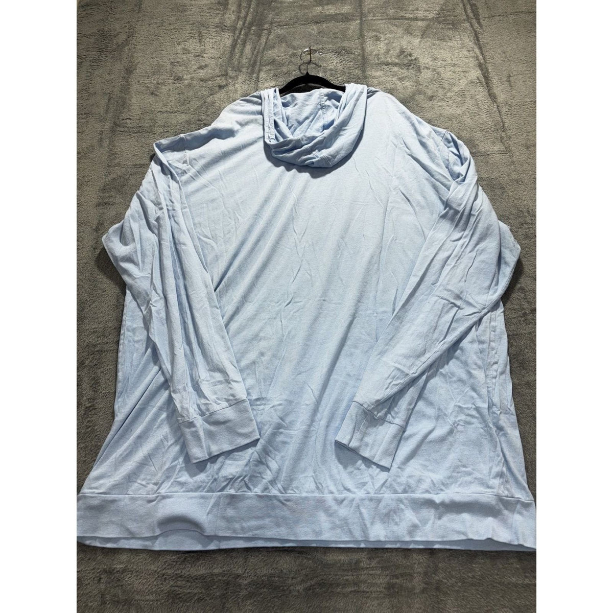 Lacoste Mens 4XLT Light Blue Hooded Long Sleeve Top Casual Lightweight