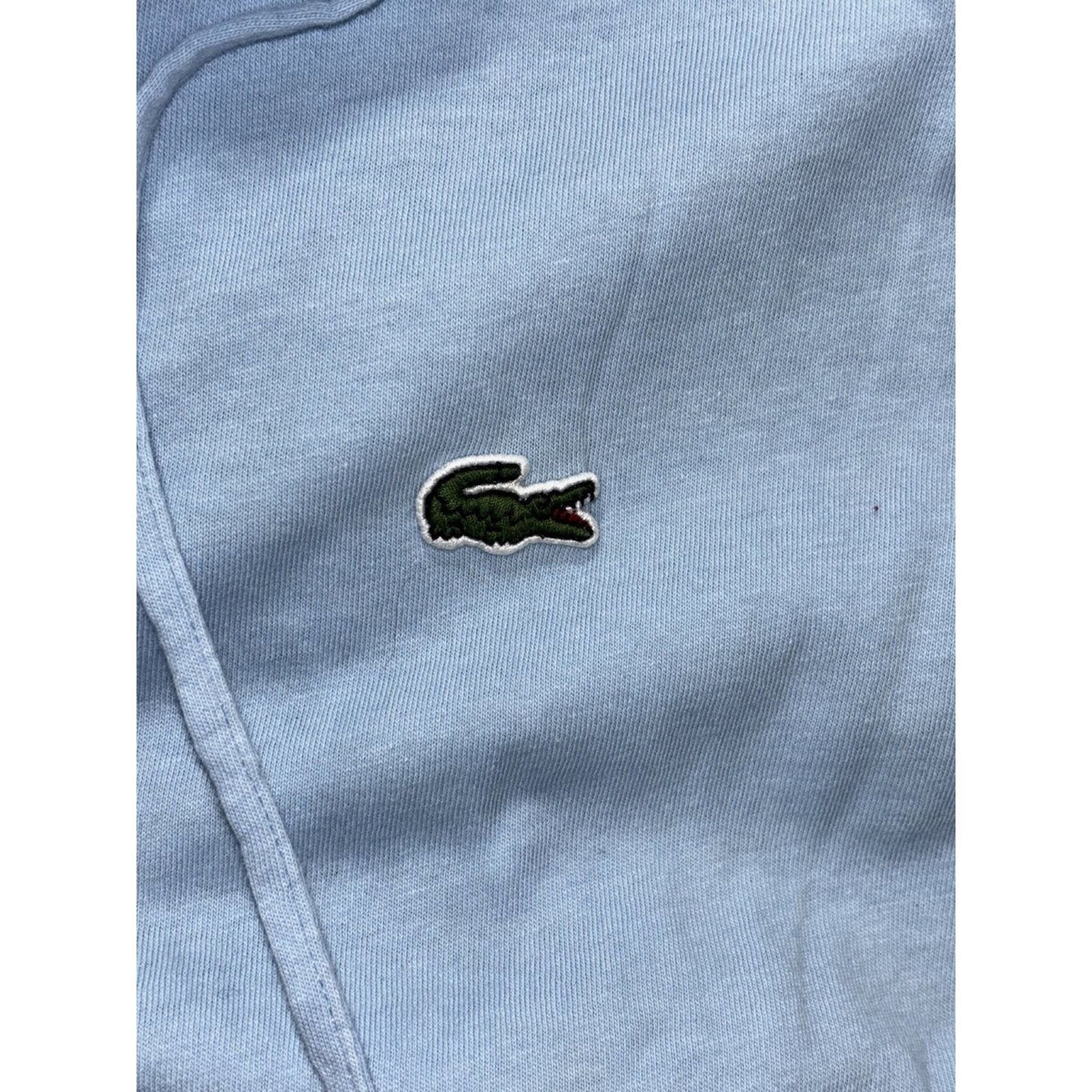 Lacoste Mens 4XLT Light Blue Hooded Long Sleeve Top Casual Lightweight