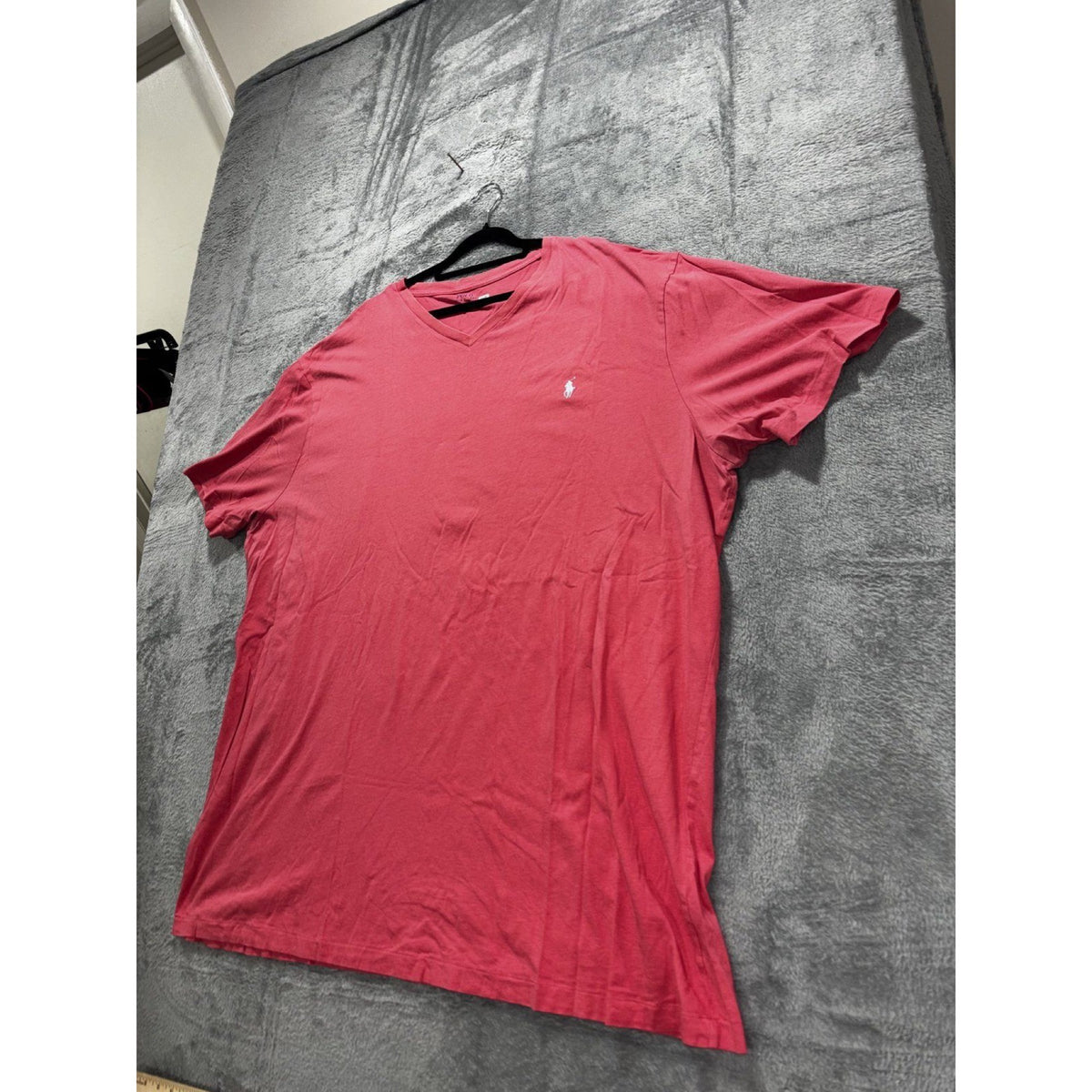 Polo Ralph Lauren Mens 4XLT Red V-Neck Tee Casual Preppy