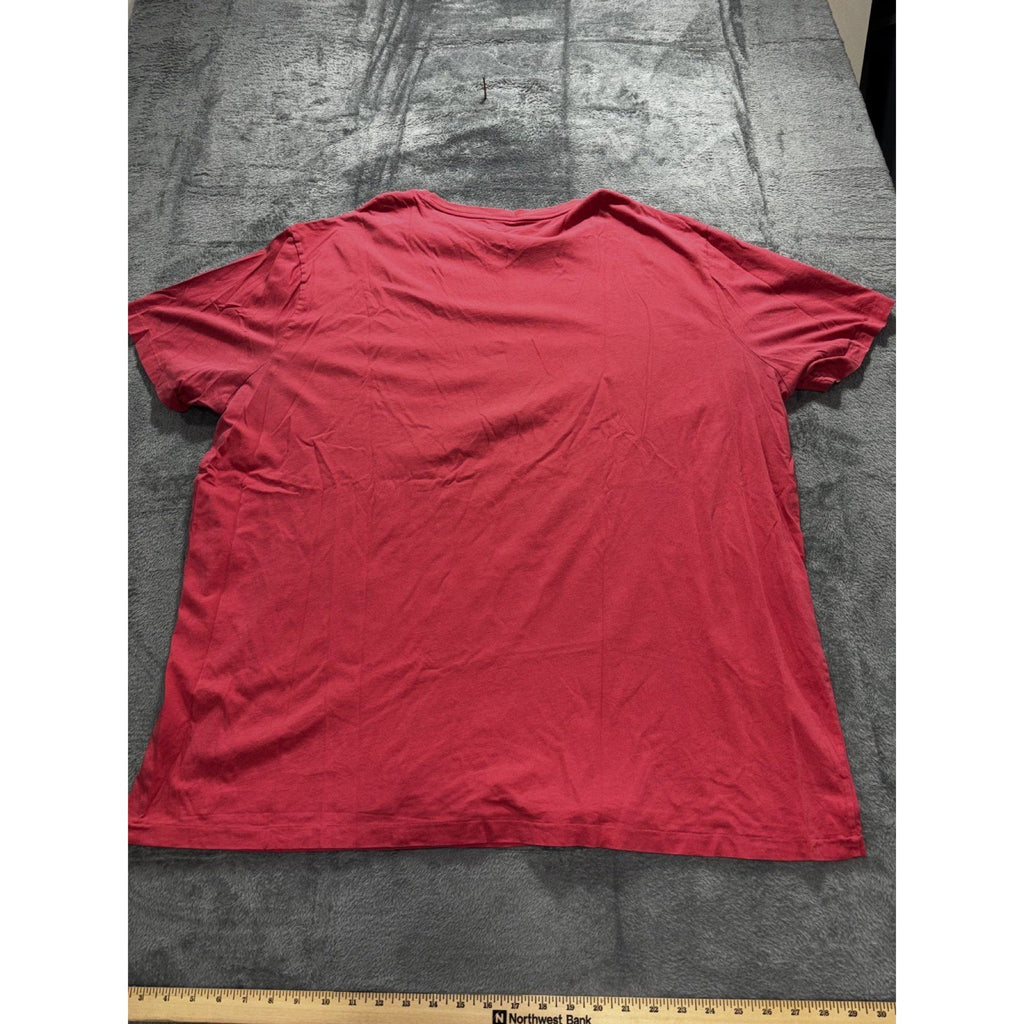 Polo Ralph Lauren Mens 4XLT Red V-Neck Tee Casual Preppy