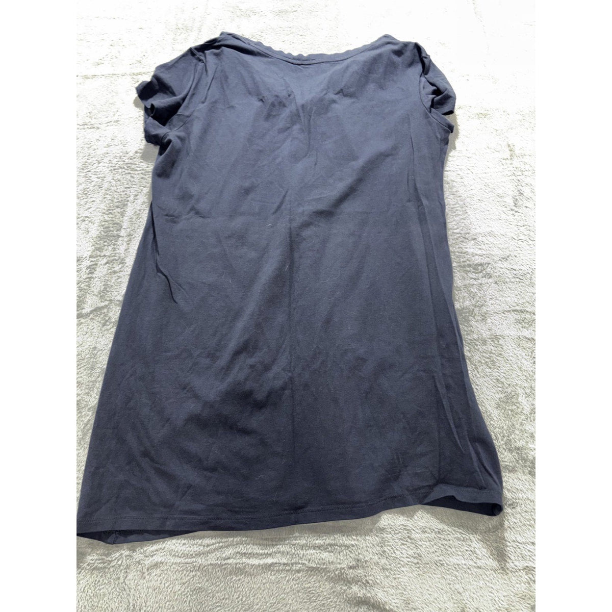 Calvin Klein Womens XL Navy Blue Tie Neck T-Shirt Dress Casual Minimalist