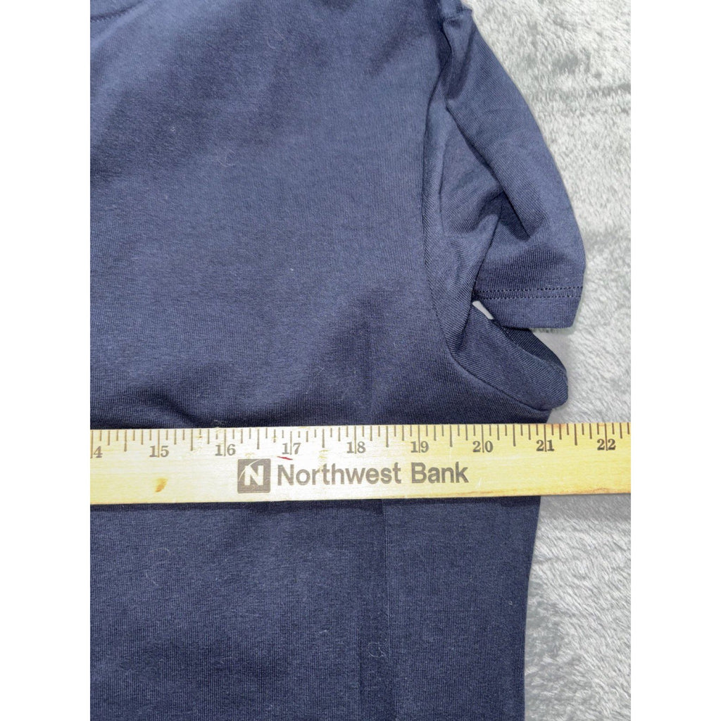 Calvin Klein Womens XL Navy Blue Tie Neck T-Shirt Dress Casual Minimalist