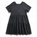 Old Navy Womens L Charcoal Gray Tiered Babydoll Dress Casual Boho