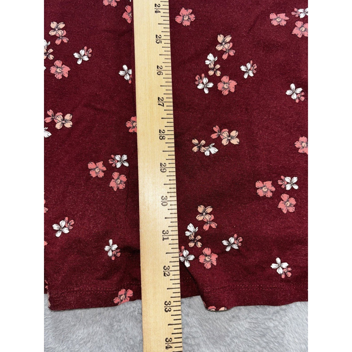 LOFT Womens L Petite Burgundy Floral Sleeveless Dress Casual