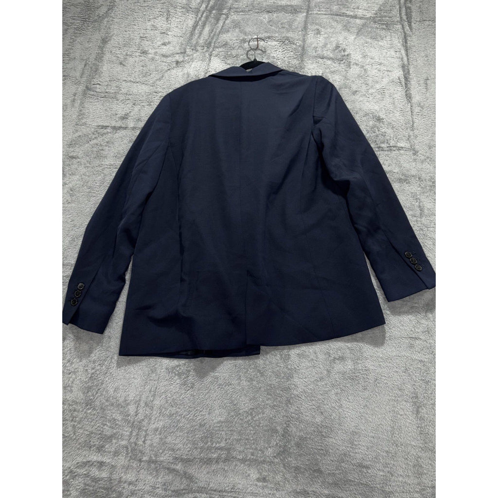 Zara Womens XS Navy Blue Double Breasted Blazer NWT Casual Preppy