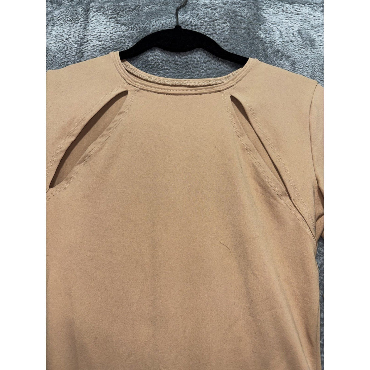 Abercrombie & Fitch Womens S Caramel Long Sleeve Bodysuit Soft Casual