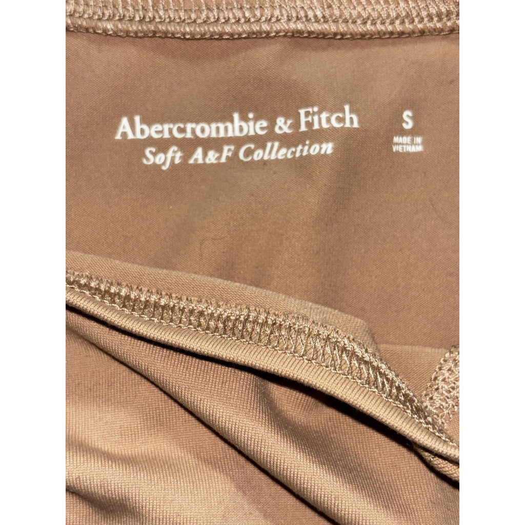 Abercrombie & Fitch Womens S Caramel Long Sleeve Bodysuit Soft Casual