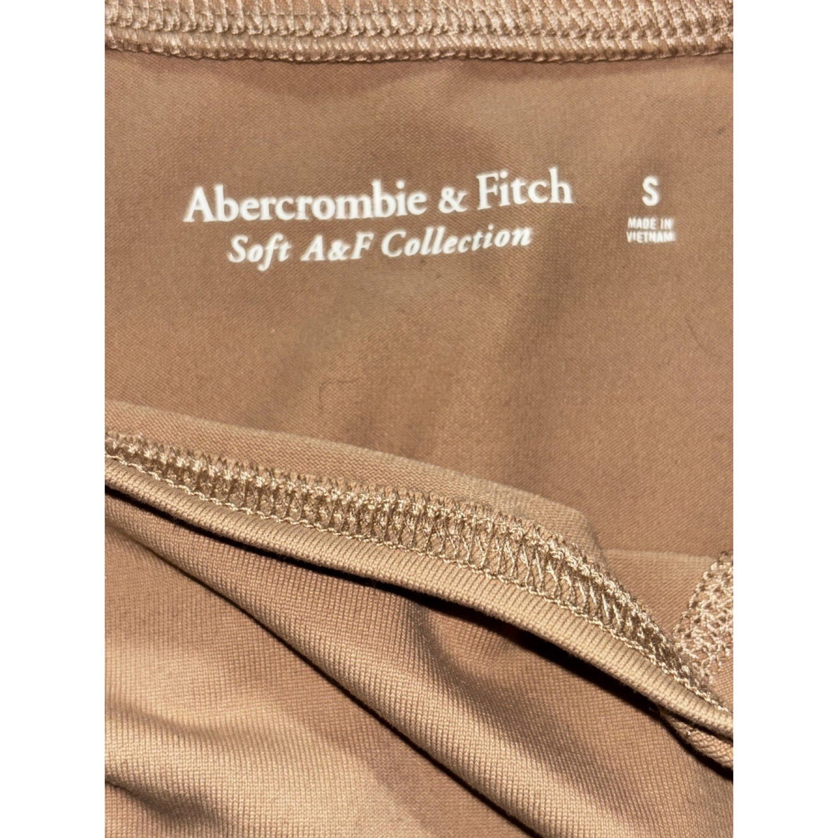 Abercrombie & Fitch Womens S Caramel Long Sleeve Bodysuit Soft Casual