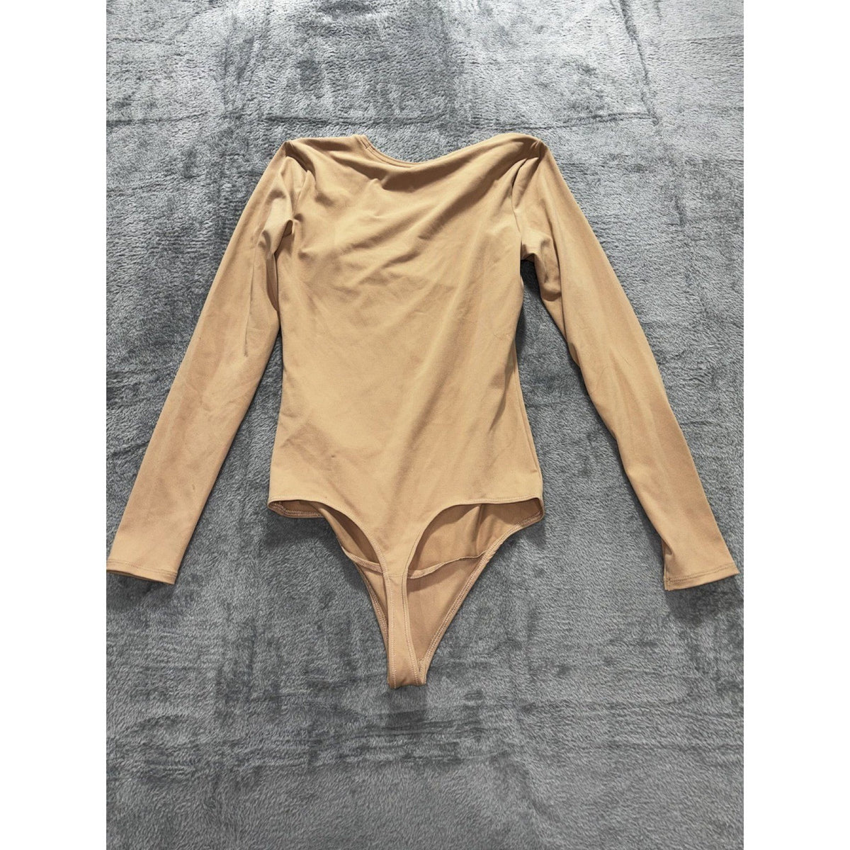 Abercrombie & Fitch Womens S Caramel Long Sleeve Bodysuit Soft Casual
