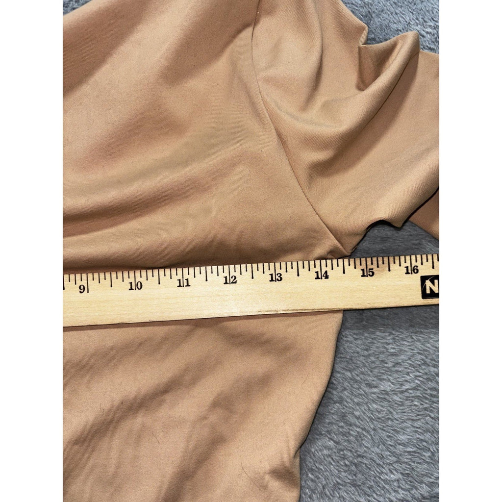 Abercrombie & Fitch Womens S Caramel Long Sleeve Bodysuit Soft Casual