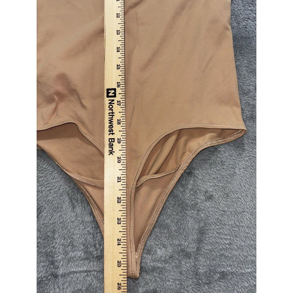 Abercrombie & Fitch Womens S Caramel Long Sleeve Bodysuit Soft Casual