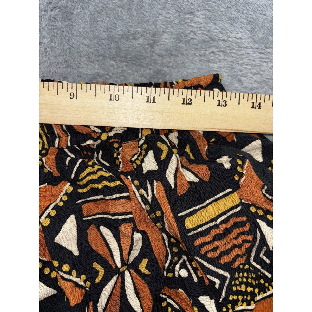 Zara Womens XS Geometric Print 2 Piece Set Crop Top Wide Leg Pants Boho