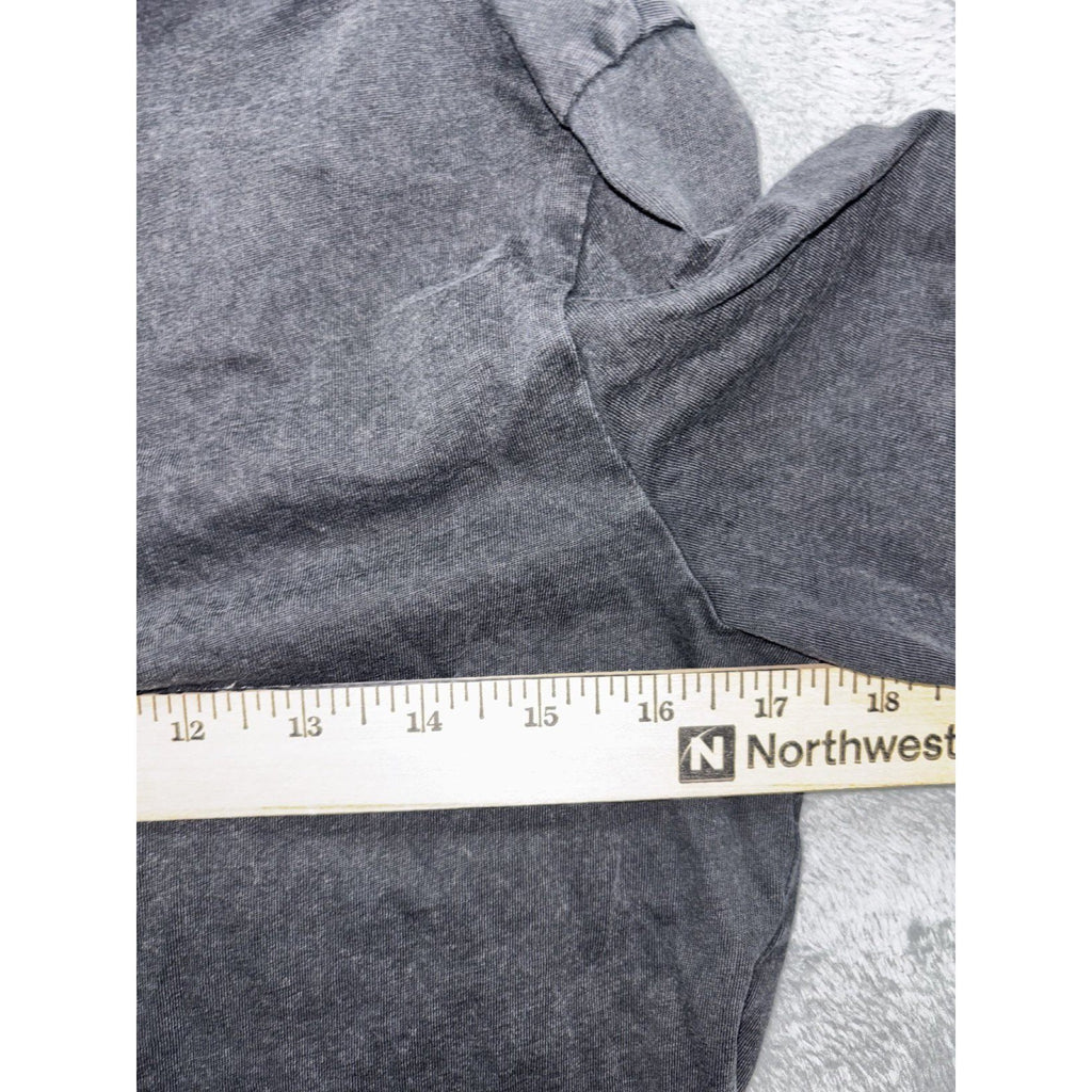 Zara Womens S Charcoal Gray V-Neck Short Sleeve Tee Casual Basic