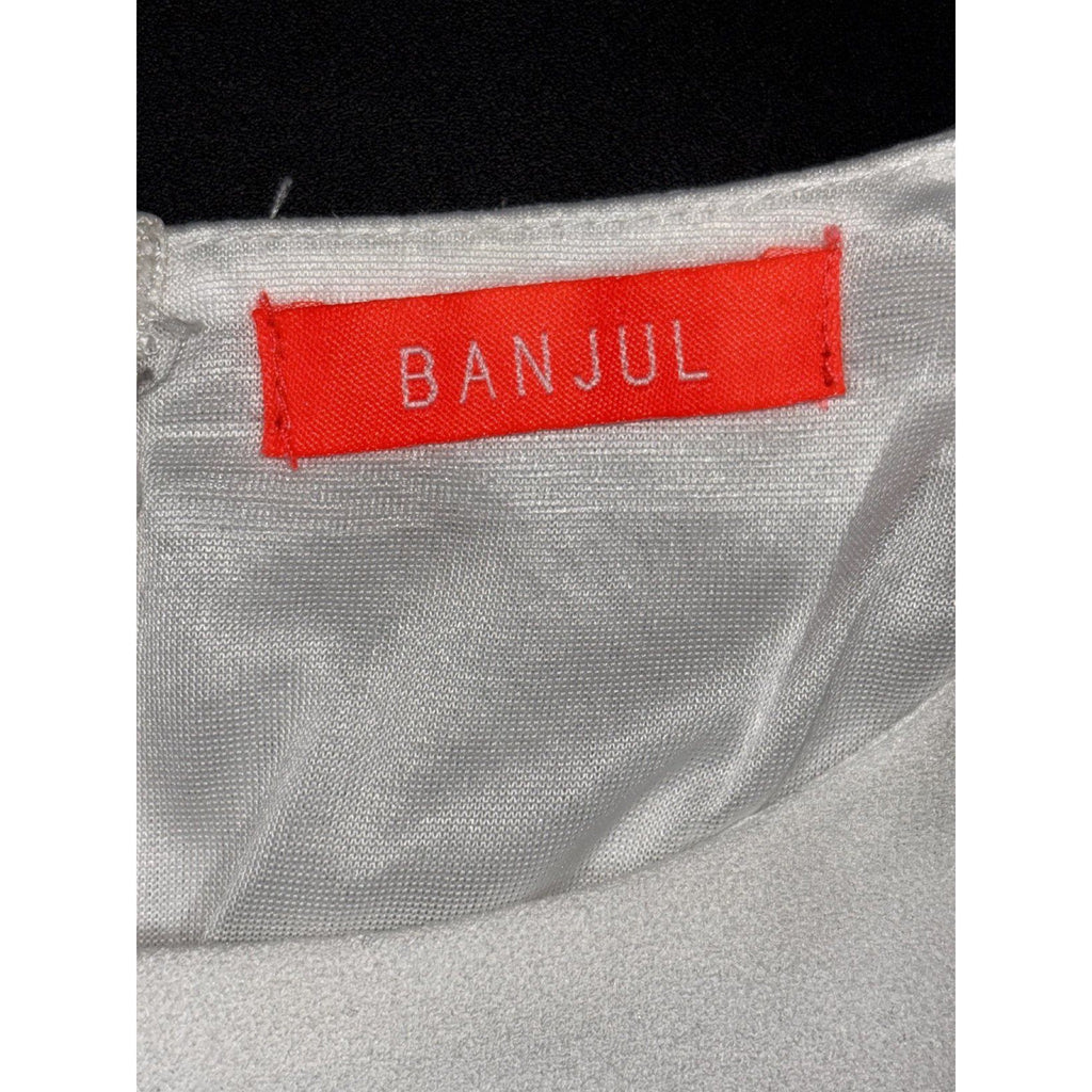 BANJUL Womens White Sleeveless Cutout Crop Top Zip Back Size Not Tagged