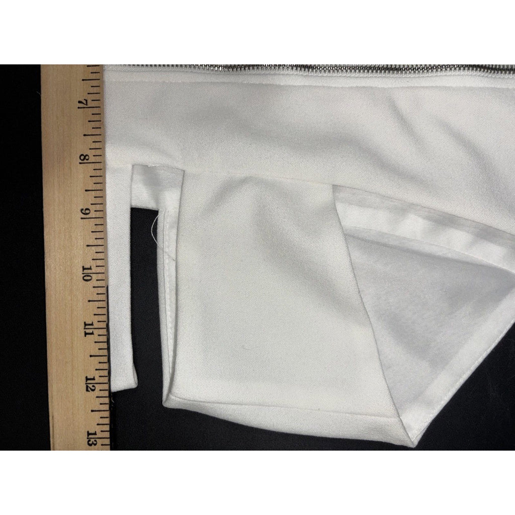BANJUL Womens White Sleeveless Cutout Crop Top Zip Back Size Not Tagged